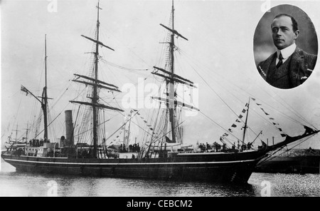 Robert Falcon Scott, Offizier der Royal Navy und Explorer und seine Erforschung Schiff, Terra Nova Stockfoto