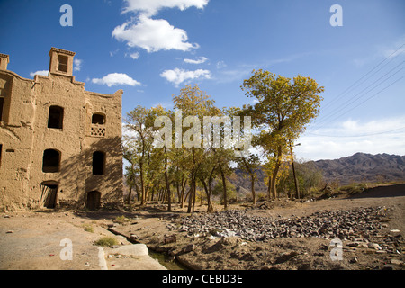 Verlassenen alten Dorf Kharanaq im Iran in der Nähe von Yazd Stockfoto