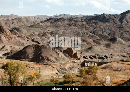 Verlassenen alten Dorf Kharanaq im Iran in der Nähe von Yazd Stockfoto