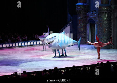 Eine Szene in Disney auf Eis Show in Rogers centre Innenstadt von Toronto, Kanada Stockfoto