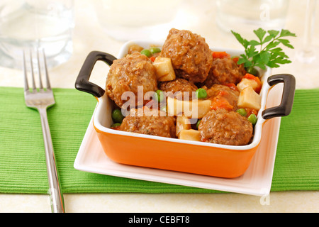 Frikadellen mit Tintenfisch. Rezept zur Verfügung. Stockfoto