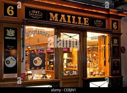 Boutique-Maille Moutardes Place De La Madeleine Senf Paris Frankreich Stockfoto