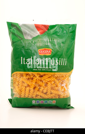 Italienische Fusilli Nudeln Stockfoto