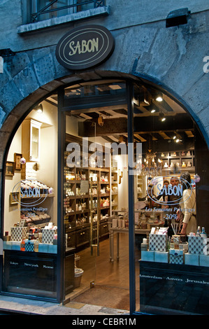 Sabon Paris Marais rue des Rosiers Paris Frankreich Französisch Stockfoto