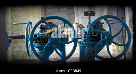 Mechanismus zur Staumauer des Stausees Grwyne Fawr Stockfoto