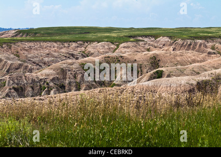 American Badlands Rocky Mountains National Park South Dakota in den USA wunderschöne Landschaft über der Landschaft niemand horizontal hochauflösend Stockfoto