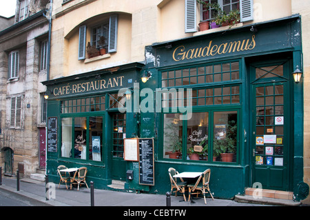 Café Restaurant Gaudeamus La Sorbonne Quartier Latin Paris Frankreich Stockfoto