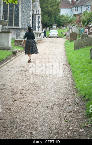 Hochzeit in der St. Marien Kirche in Woodbridge, Suffolk, UK Stockfoto