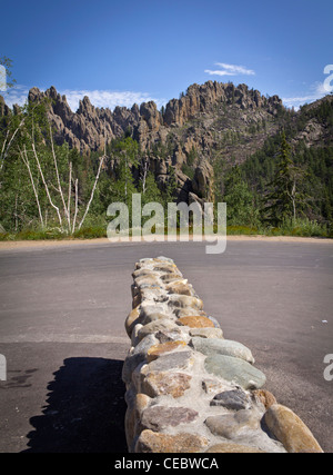 Black Hills Custer State Park Cathedral Spires South Dakota in den USA USA wunderschöne Landschaft Natur Berglandschaft Horizont Niemand vertikal hochauflösend Stockfoto