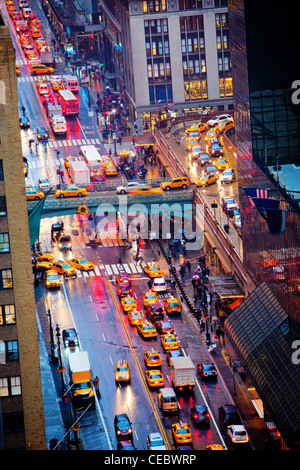 Rush Hour auf der 42nd Street in New York City Stockfoto