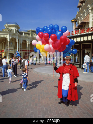 Main Street USA, Disneyland Paris Themenpark, Marne-la-Vallée, Île-de-France, Frankreich Stockfoto