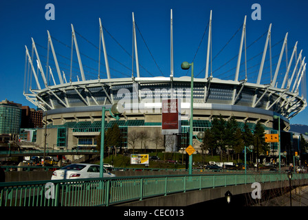 Renovierte BC Place Stadium neue Klappdach False Creek Waterfront Vancouver Stockfoto