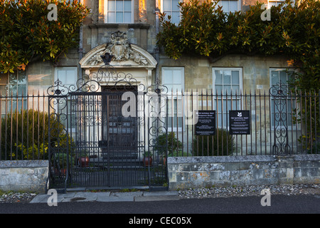 Eine Nahaufnahme der Mompesson House in Wiltshire die Salisbury Cathedral Close. Stockfoto