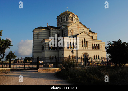 Ukraine. St. Vladimir Kathedrale. Neo-byzantinischen Russisch-orthodoxe Kirche. des 19. Jahrhunderts. Von Osadchiy rekonstruiert. Sewastopol. Stockfoto