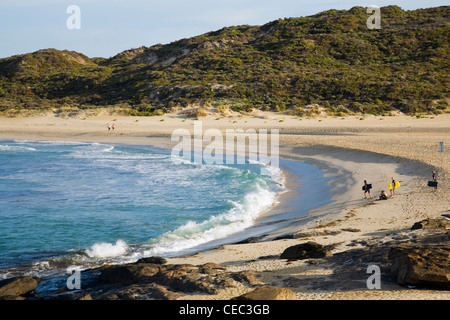 Der Strand von Margaret River Mouth - ein beliebter Surfspot. Margaret River, Western Australia, Australien Stockfoto