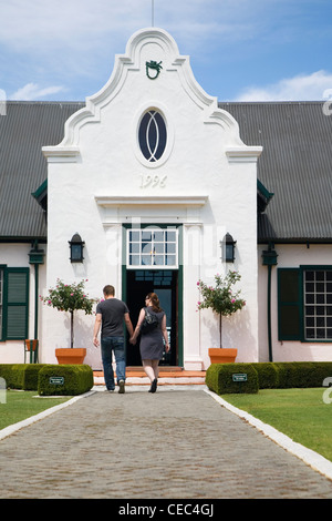 Zu zweit am Voyager Weingut und Restaurant. Margaret River, Western Australia, Australien Stockfoto