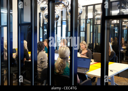Mitarbeiter während einer Konferenz Skype Worldwide Headquarters, Tallinn, Estland Stockfoto