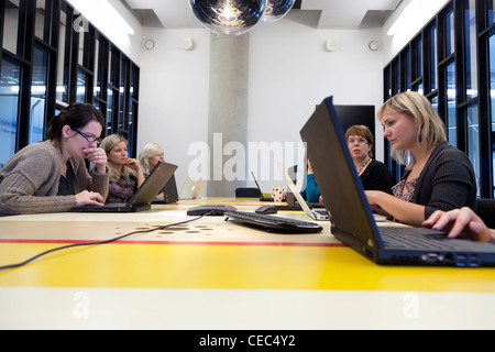 Mitarbeiter während einer Konferenz Skype Worldwide Headquarters, Tallinn, Estland Stockfoto