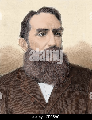 Rafael Nunez (1825-1894). Kolumbianische Autor, Rechtsanwalt, Journalist und Politiker. Präsident von Kolumbien im Jahr 1880 und 1884. Stockfoto