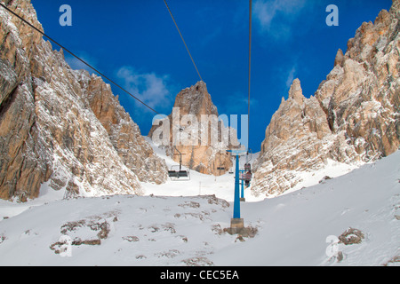 Alten Skilift am Monte Cristallo, Cortina d ' Ampezzo Dolomiten Italien Stockfoto