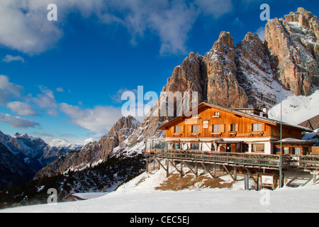 Rifugio Son Forca, Monte Cristallo, Cortina d ' Ampezzo, Dolomiten, Italien Stockfoto