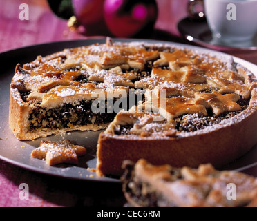 Christmascake mit Sternen Stockfoto