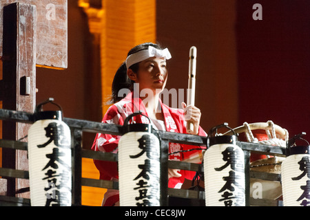 Marokko, Fes, Tokyo Trommler auf dem Fes internationalen Festival der geistlichen Musik Stockfoto