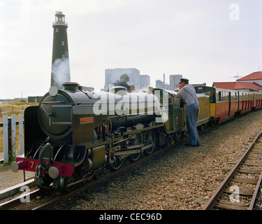 Motor-Taifun der Romney Hythe und Dymchurch Light Railway Stockfoto