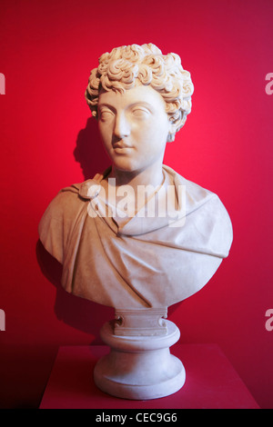 Marmorbüste des Roman Emperor Marcus Aurelius als junger Mann Stockfoto