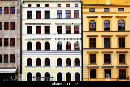 Alte bunte Buildiugs in Prag, Tschechische Republik Stockfoto