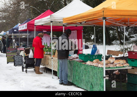 Stadt & Sonntag Bauern Markt - Alexandra-Schlosspark - Muswell Hill - London Stockfoto