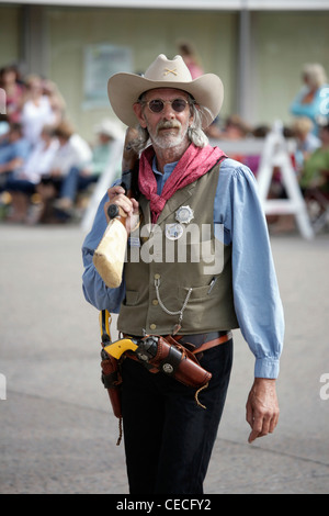 Parade in der Innenstadt von Cheyenne, Wyoming, während die jährliche Feier der Frontier Days. Stockfoto