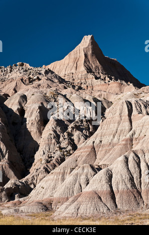 Felsformationen im Bereich Cedar Pass von Badlands Nationalpark, South Dakota. Stockfoto