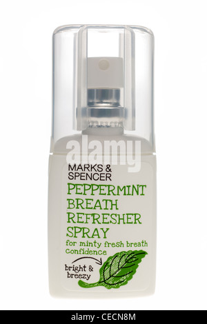 Marks und Spencer Pfefferminz Aroma Spray Atems Lufterfrischer Stockfoto