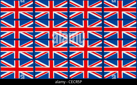Union Jack Flagge gestickt Patch Muster Stockfoto