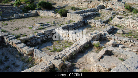 Ukraine. Chersones Taurica. 6. Jahrhundert vor Christus. Griechische Kolonie, die später von den Römern und Byzantinern besetzt. Die Ruinen. Sewastopol. Stockfoto