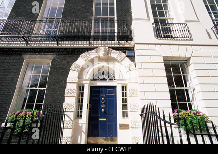 England, London, Bloomsbury, Bedford Square typischen georgianischen Architektur Stockfoto