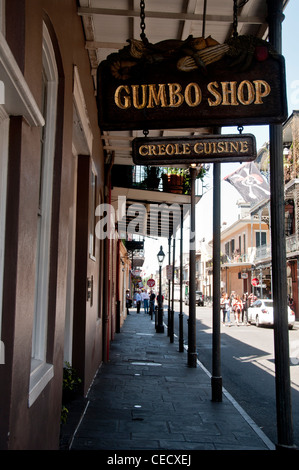 Gumbo Shop in New Orleans French Quarter Stockfoto