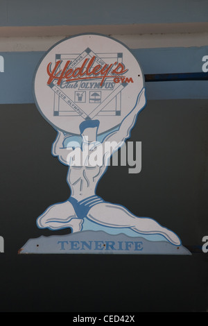 Melden Sie außen Fitness-Studio in Garden City Komplex, Teneriffa Stockfoto