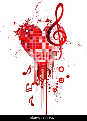 Musik-Herzen Stockfoto