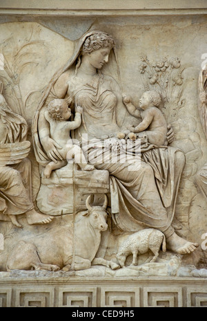 Ara Pacis Augustae, Rom, Latium, Italien Stockfoto