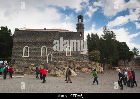 Israel, das Galiläa, Tabgha, Gemeinde des Vorrangs des Heiligen Petrus Stockfoto