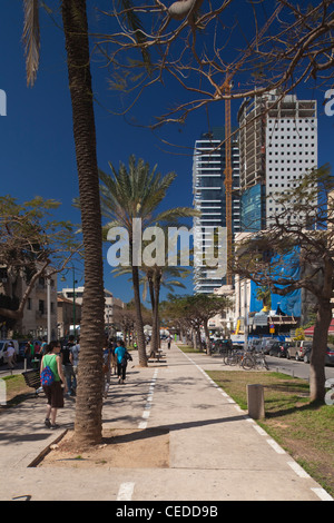 Israel, Tel Aviv, Rothschild Boulevard Stockfoto