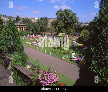 Parade Gardens, Bath, Somerset, England, Großbritannien Stockfoto