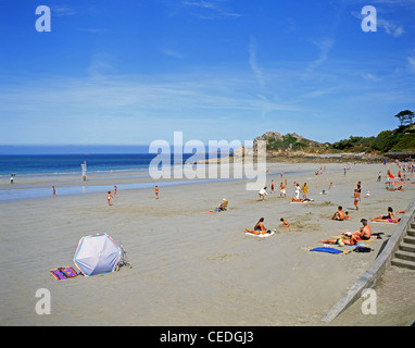 Plage de Trestrignel, Perros-Guirec, Côtes-d ' Armor, Bretagne, Frankreich Stockfoto