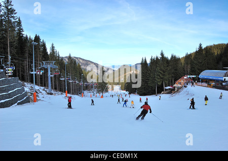 Jasna Niedere Tatra ist das größte Skigebiet in der Slowakei mit 36 Pistenkilometer, Slowakei Stockfoto