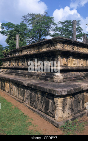 Alten Audienzzimmer (Ratssaal) des königlichen Palastes, Polonnaruwa, Sri Lanka Stockfoto