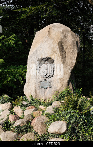 Bad Muskau, Landschaftspark (Park Muzakowski), Pücklerstein Auf der Polnischen Parkseite Stockfoto