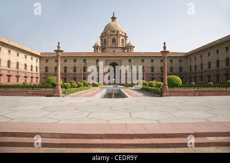 Indien, Delhi, Rajpath, Block Sekretariat Nordgebäude Stockfoto