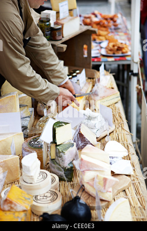 Käse-Stall Richmond Bauernmarkt Stockfoto